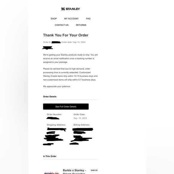 ✔️RDY 2 SHIP barbie x stanley ken 40oz quencher - Picture 4 of 4